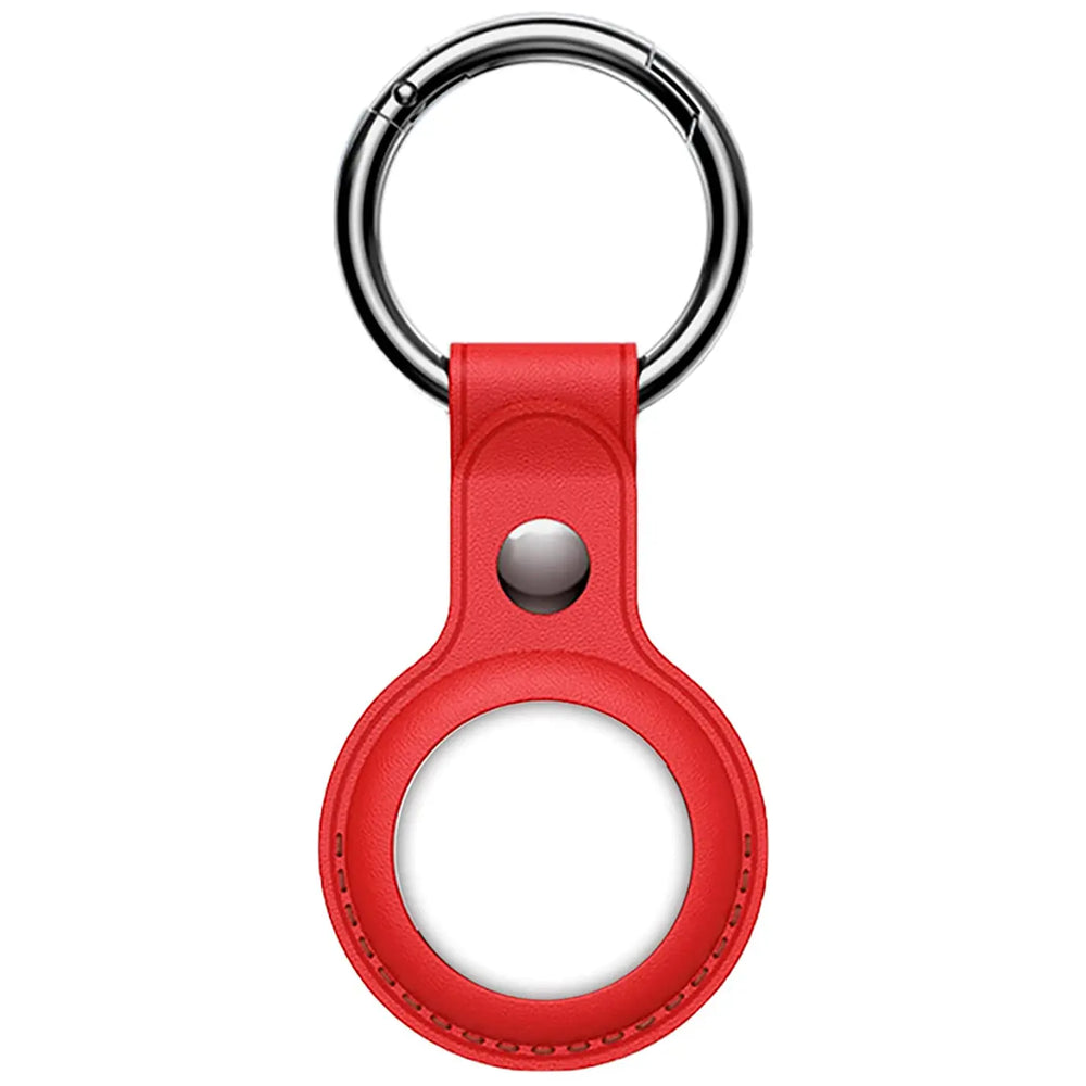 Hülle für Airtag aus Kunstleder mit Karabinerhaken – ideal für Schlüssel & Taschen