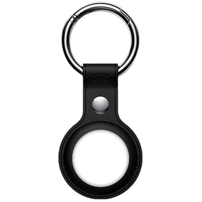 Hülle für Airtag aus Kunstleder mit Karabinerhaken – ideal für Schlüssel & Taschen