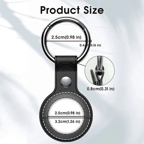 Hülle für Airtag aus Kunstleder mit Karabinerhaken – ideal für Schlüssel & Taschen