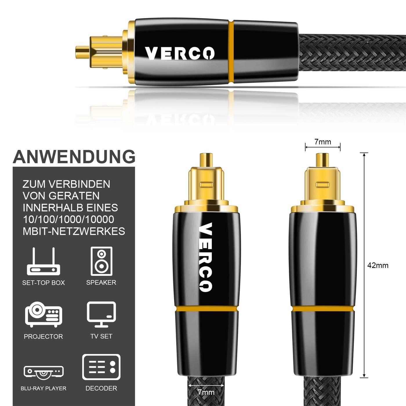 Toslink Kabel Optisch – Digital Audio LWL