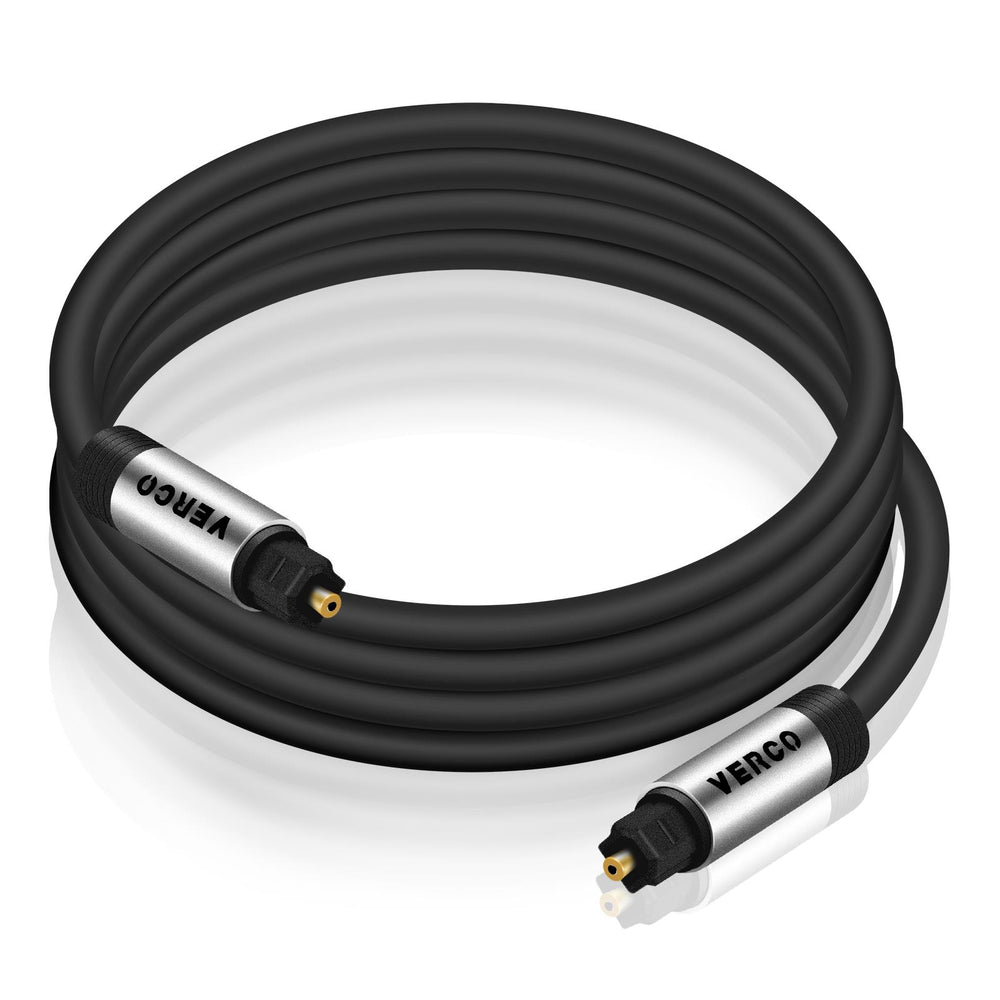 VERCO Toslink Rund Kabel 0.5m für digitale Audio Signale