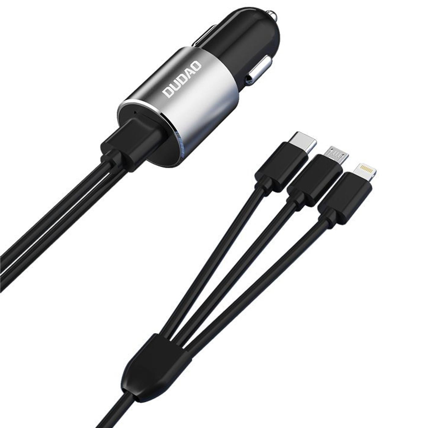 Kfz Ladegerät mit 3in1 Kabel – USB-A Ladeport
