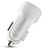 Dudao KFZ Ladegerät R7 Weiß mit abnehmbarem 3in1 Ladekabel