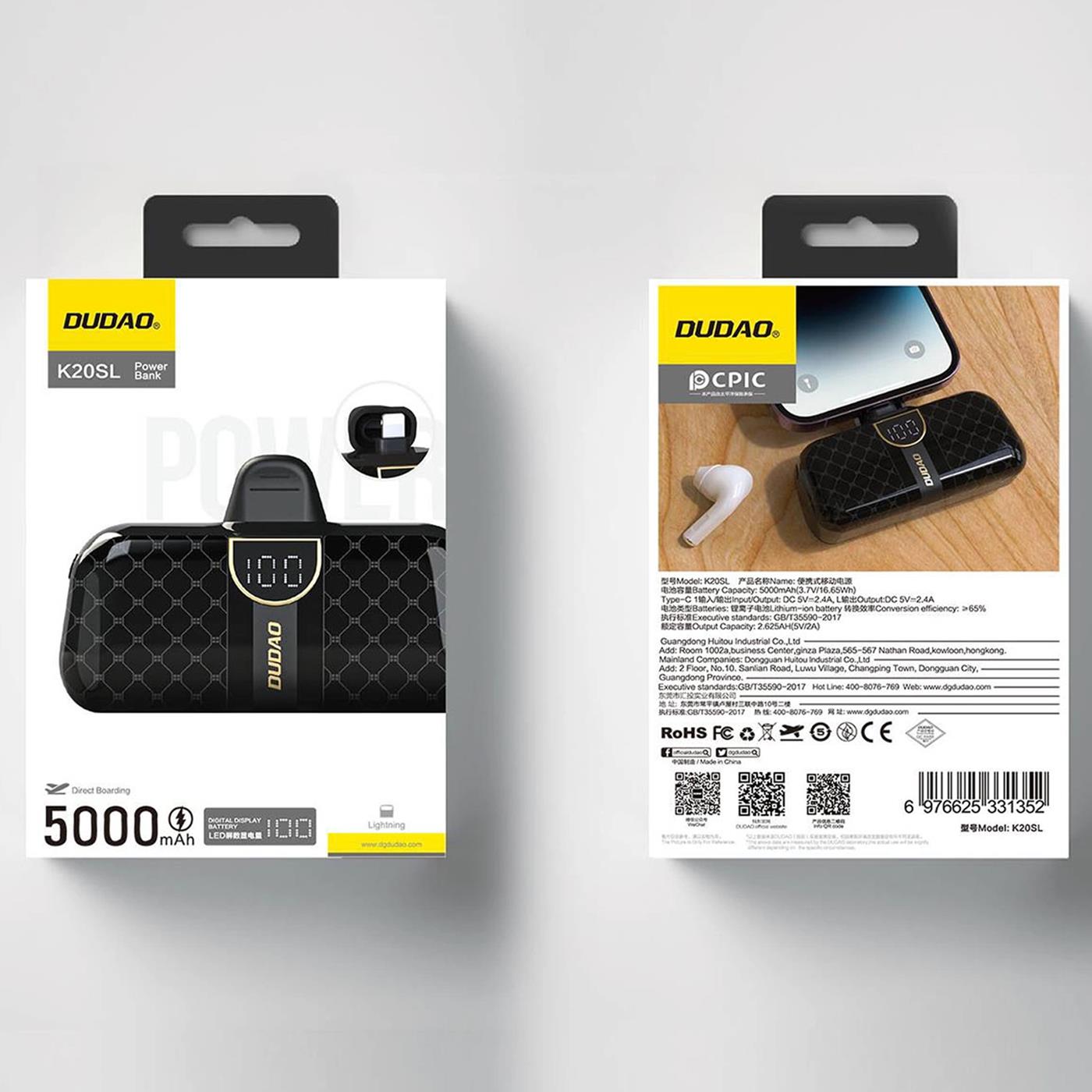 Power Bank 5000 mAh – USB-C & Lightning