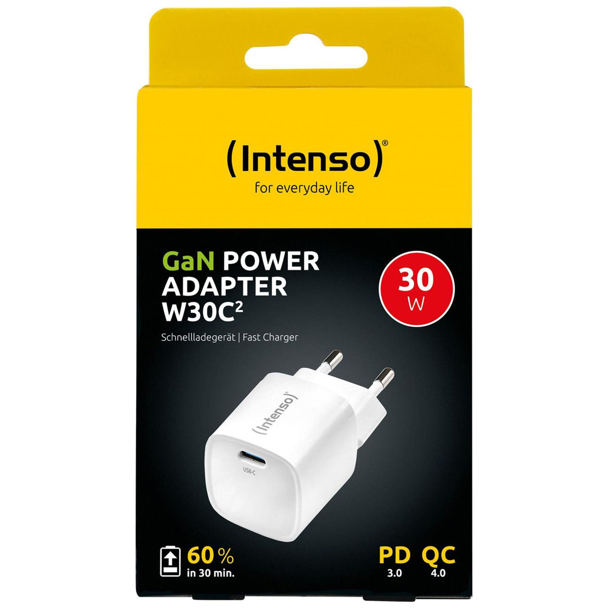 Intenso W30C GaN Ladegerät 30W Weiss