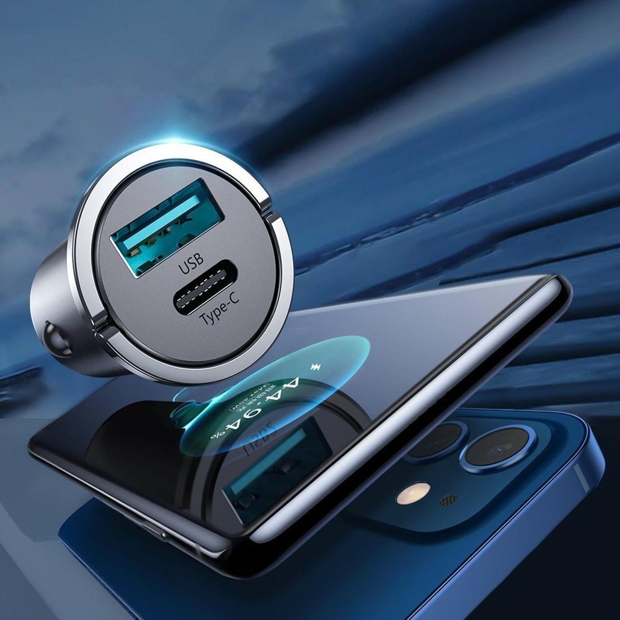 KFZ Ladegerät Schnellladung – 45W USB-C USB-A