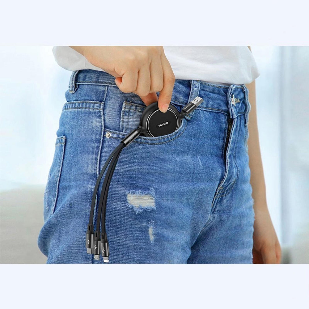 Baseus USB Kabel - CAMLT-JH01 - 3in1 - Schwarz