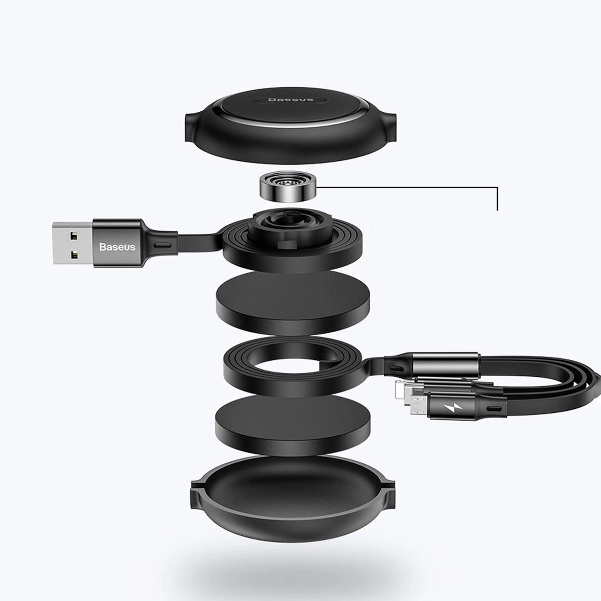 Baseus USB Kabel - CAMLT-JH01 - 3in1 - Schwarz