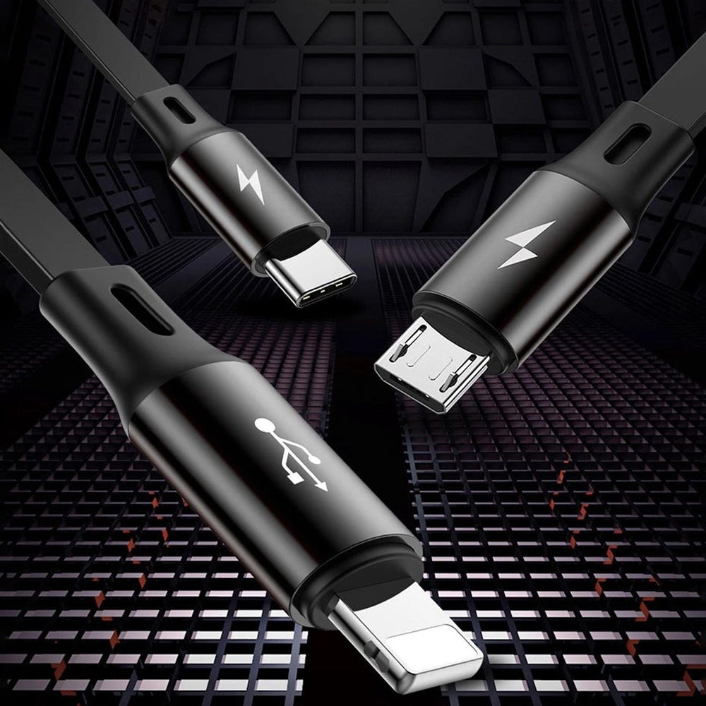 Baseus USB Kabel - CAMLT-JH01 - 3in1 - Schwarz