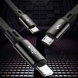 Baseus USB Kabel - CAMLT-JH01 - 3in1 - Schwarz