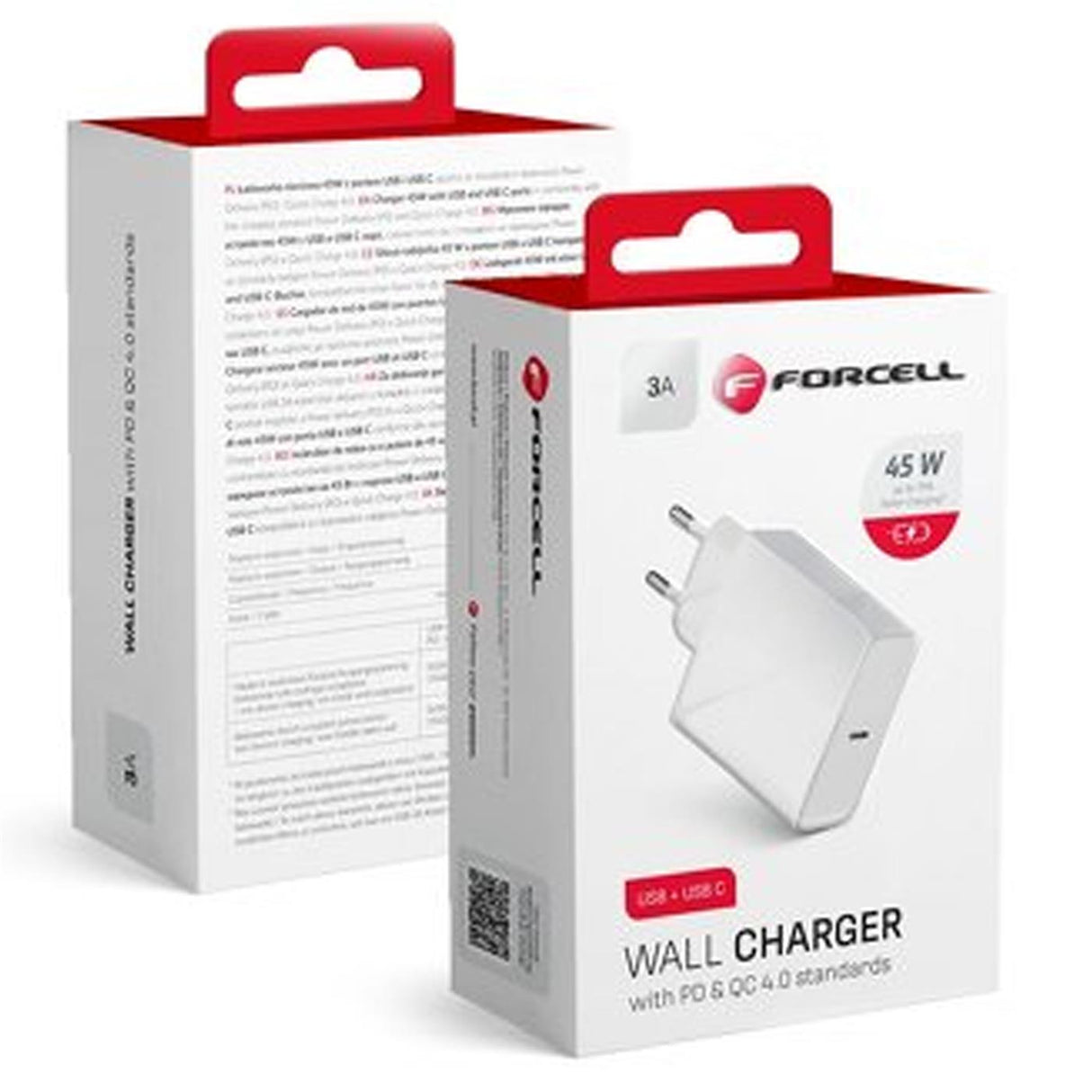 Netzladegerät USB-C 45W – Forcell PD QC 4.0