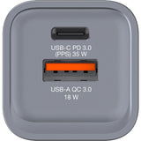 GaN Ladegerät 35W – USB-C PD & USB-A QC 3.0
