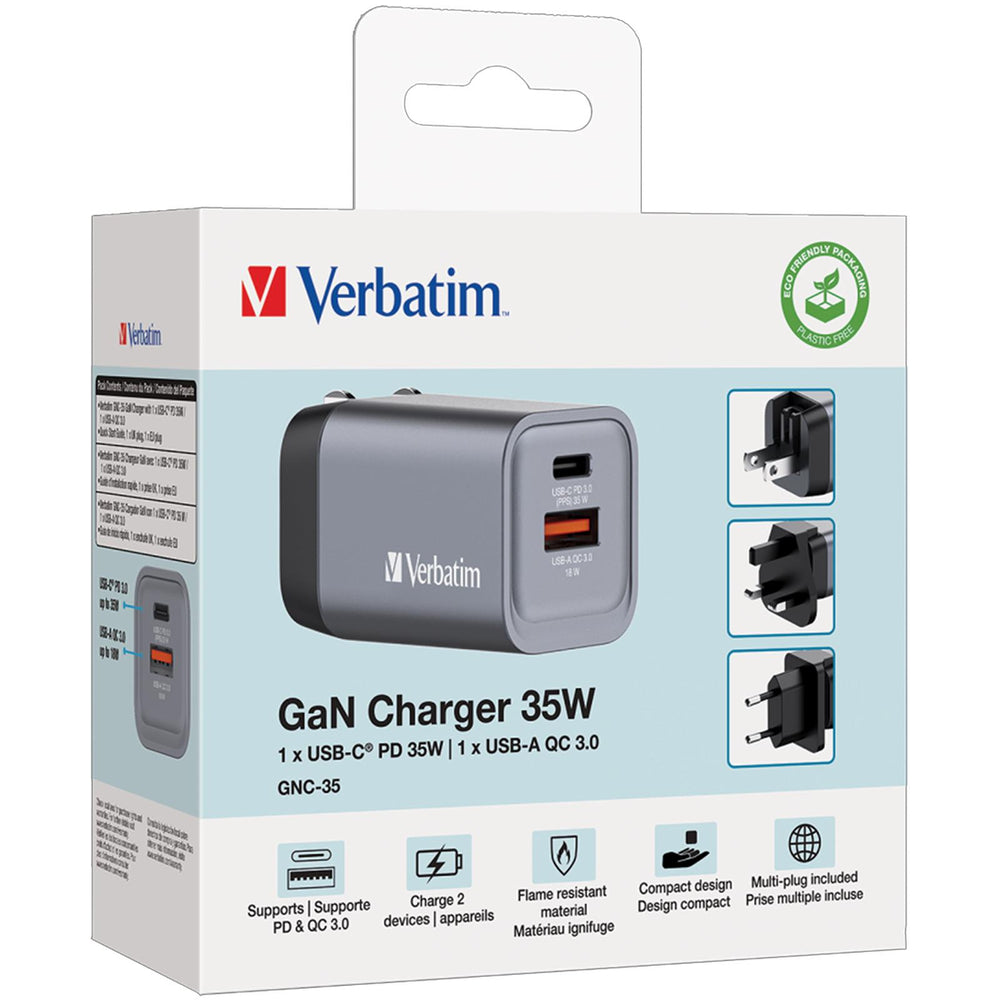 Verbatim Netz-Ladegerät GNC-35 - GaN Charger 35W