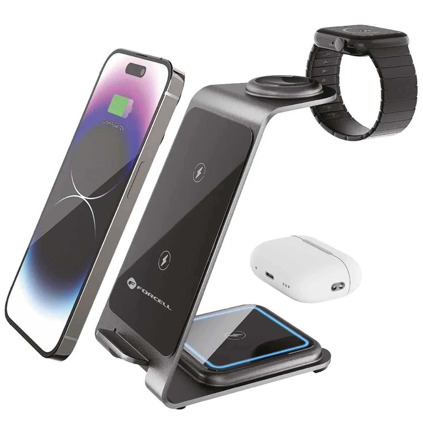 Ladestation 3in1 Wireless – Qi Apple Samsung