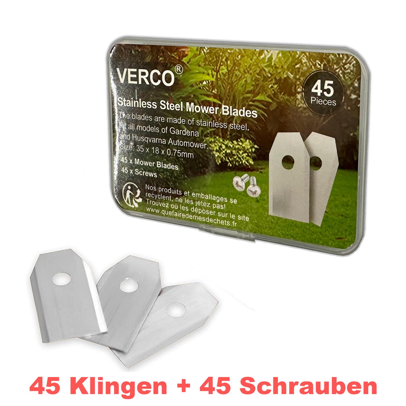 Mähroboter Messer Set – Titan & Edelstahl Ersatzklingen