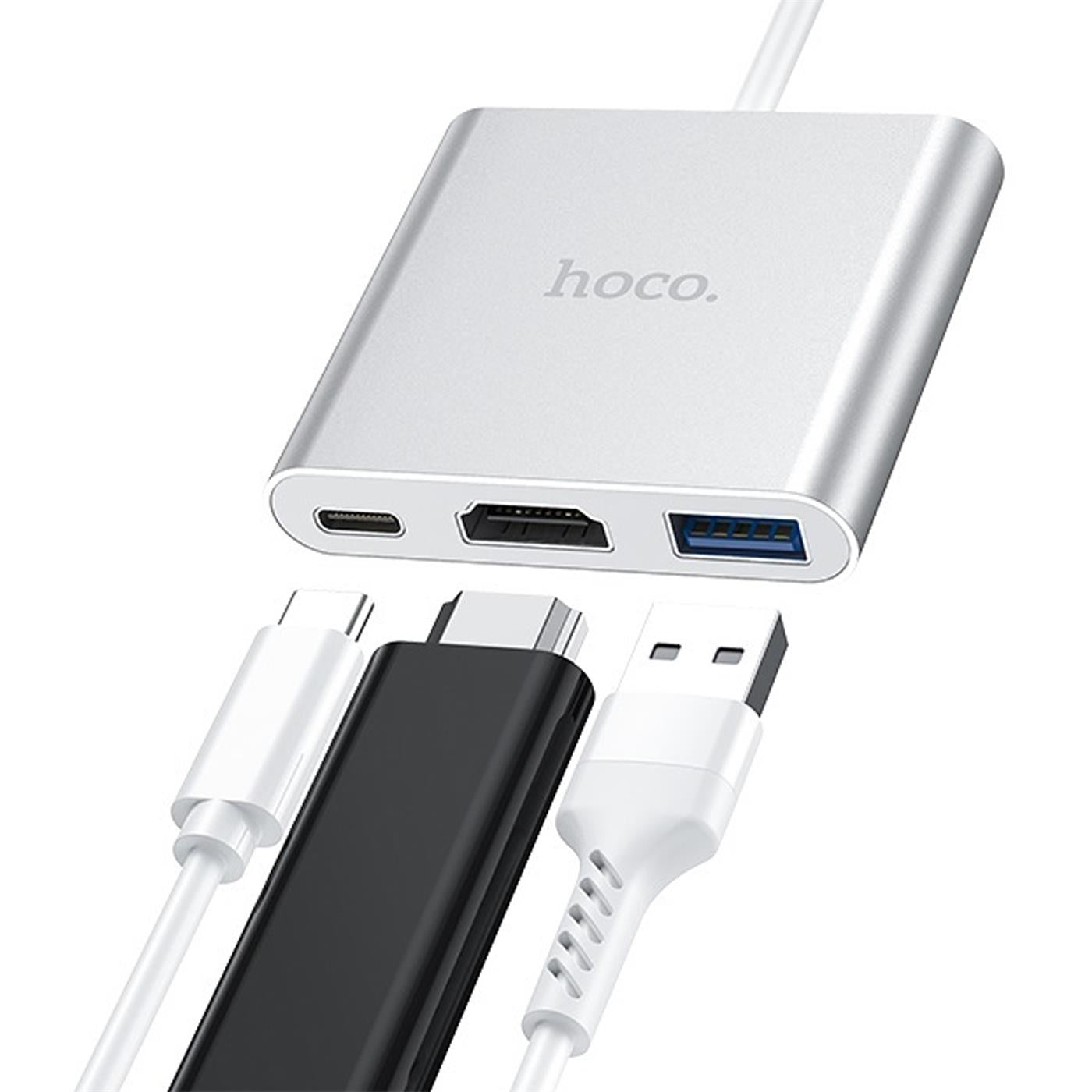 USB C Hub 3-in-1 – HDMI 4K & USB 3.0 & PD 60W