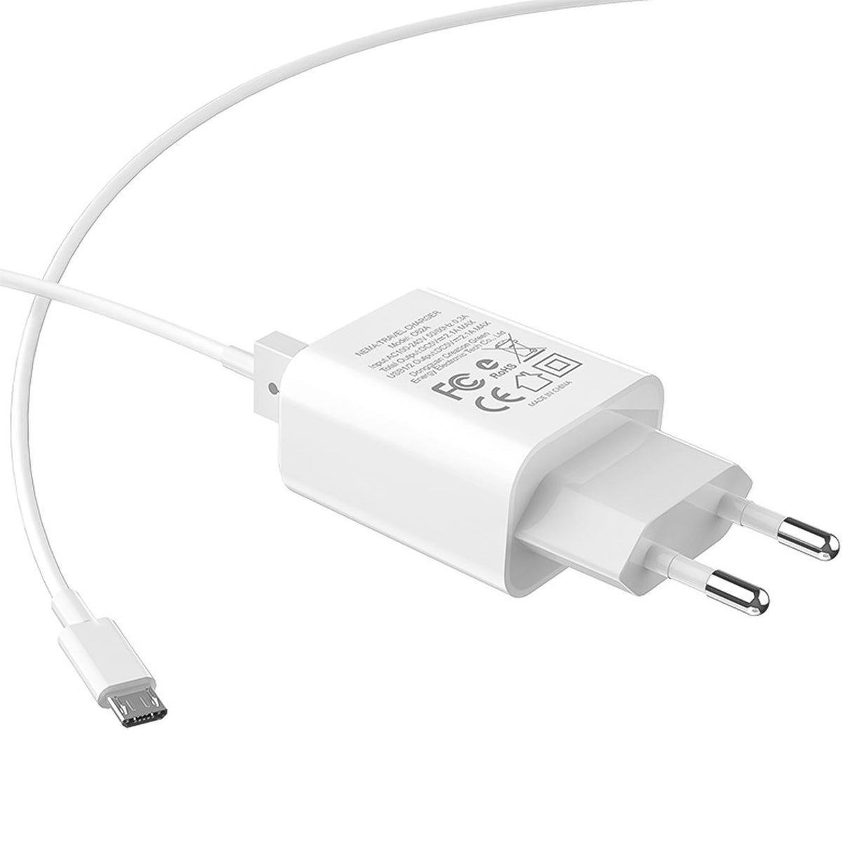 Netzladegerät Dual USB – Hoco C62A mit microUSB Kabel