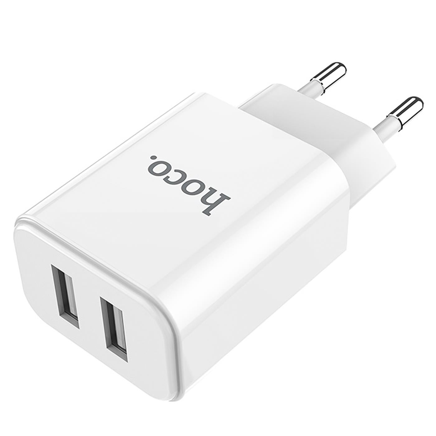 Netzladegerät Dual USB – Hoco C62A mit microUSB Kabel