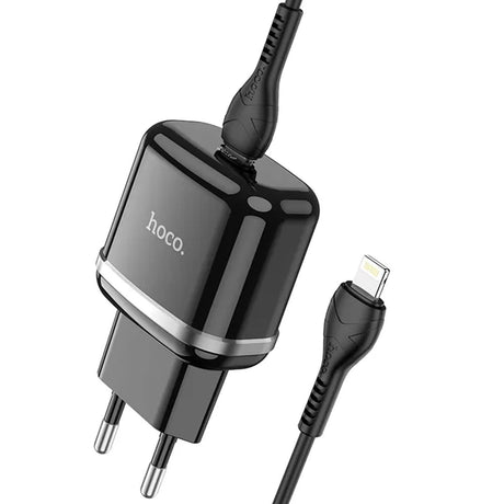 Netz-Ladegerät Hoco - N24 Lightning - Schwarz