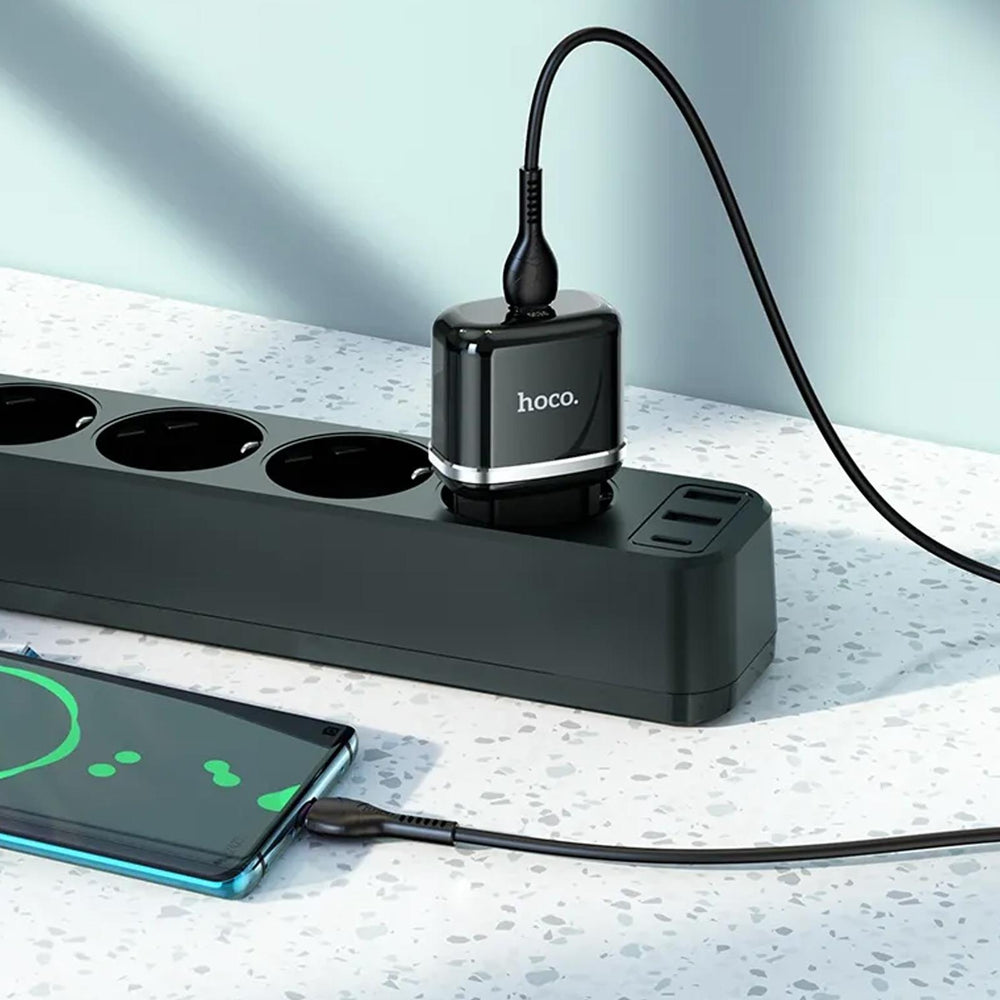 Netz-Ladegerät Hoco - N24 Typ C - Schwarz