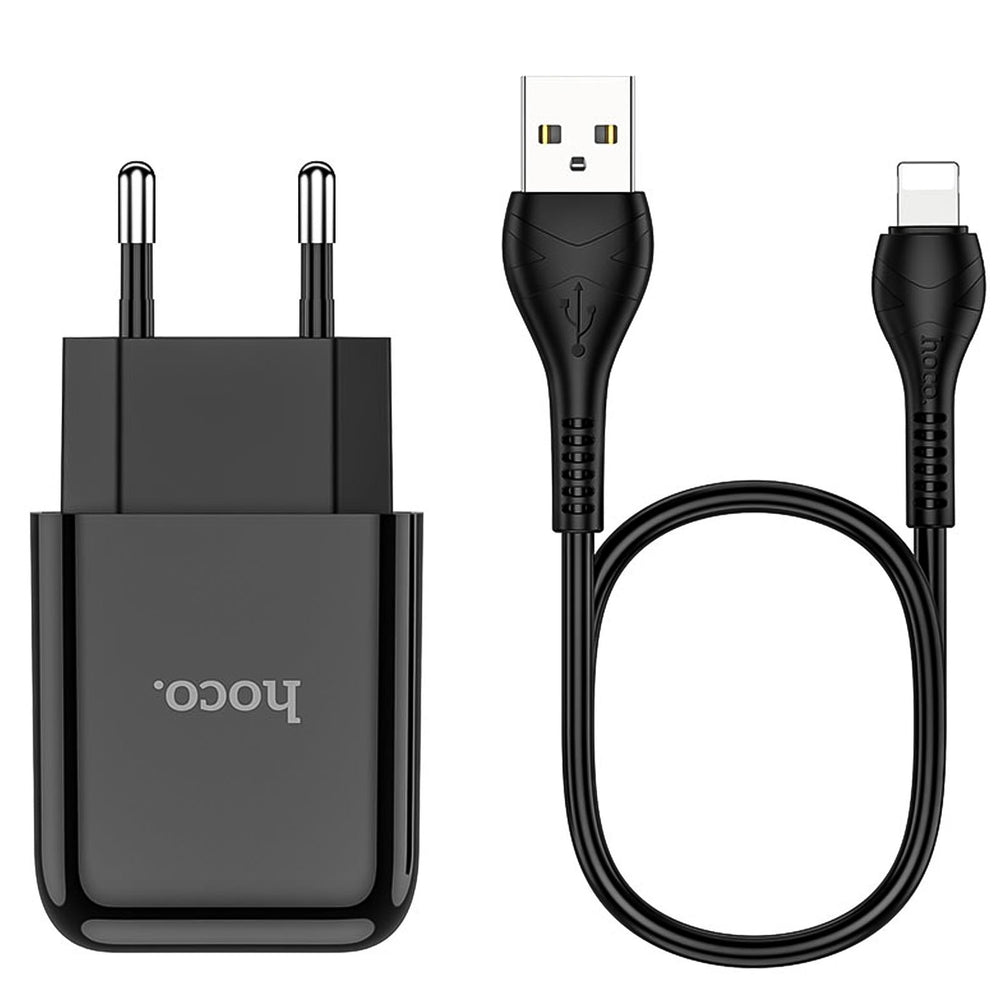 Netz-Ladegerät Hoco - N2 Lightning - Schwarz