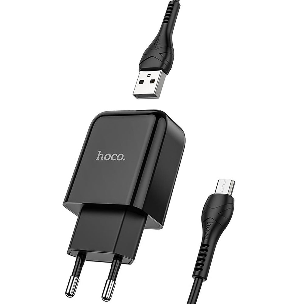 Netz-Ladegerät Hoco - N2 microUSB - Schwarz