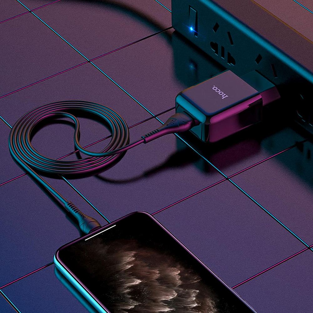 Netz-Ladegerät Hoco - N2 microUSB - Schwarz