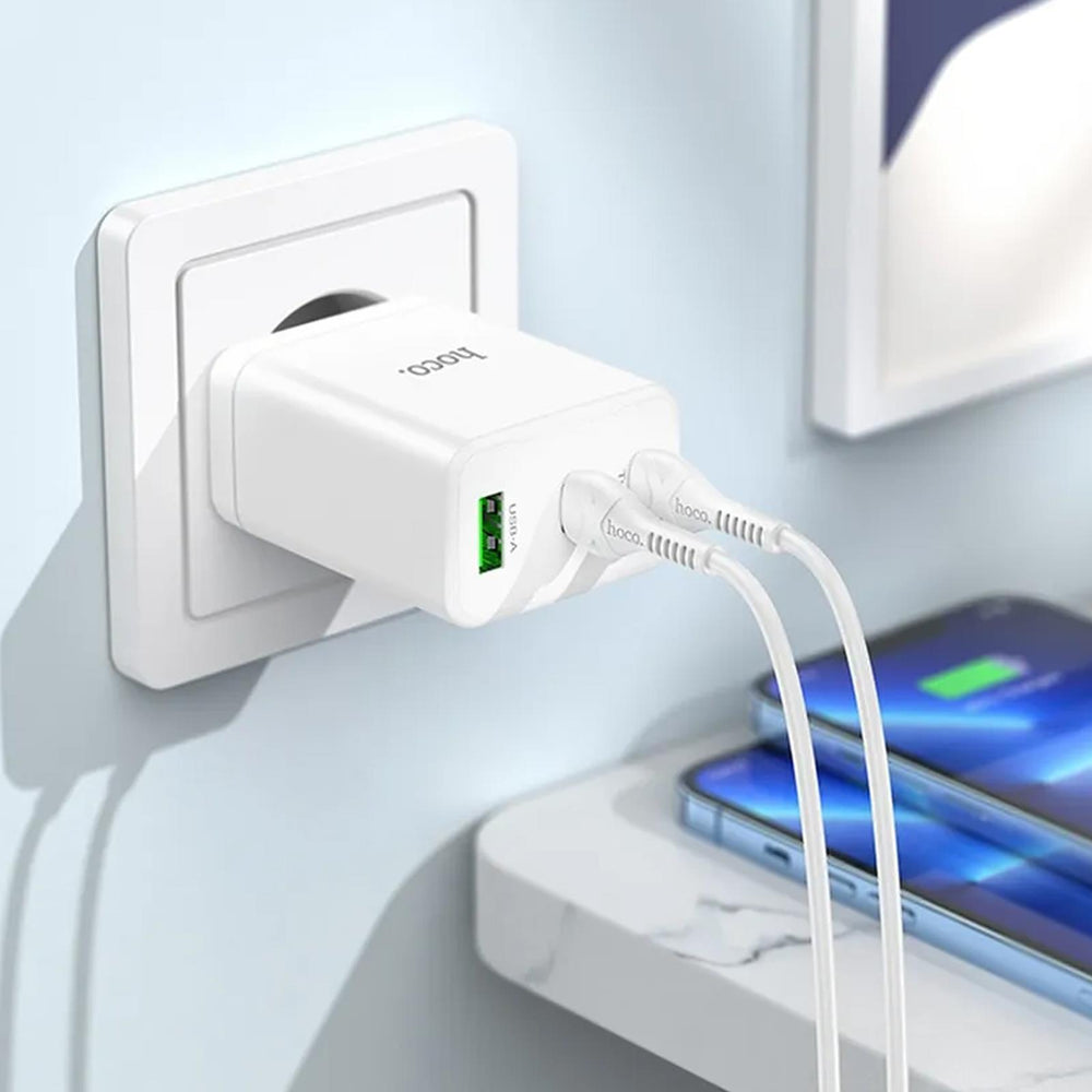 Netz-Ladegerät Hoco - N33 Start Lightning - Weiss