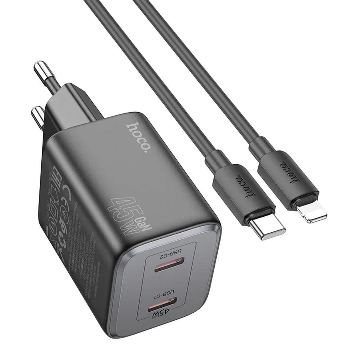 GaN Ladegerät 45W USB-C – Dual Port Schnelllader