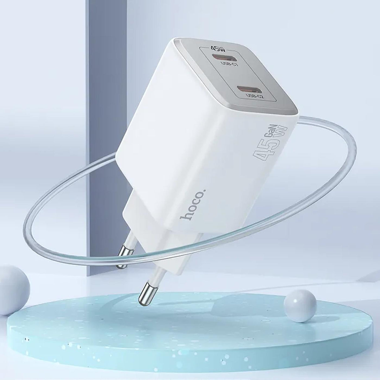 GaN Ladegerät 45W USB-C – Dual Port Schnelllader