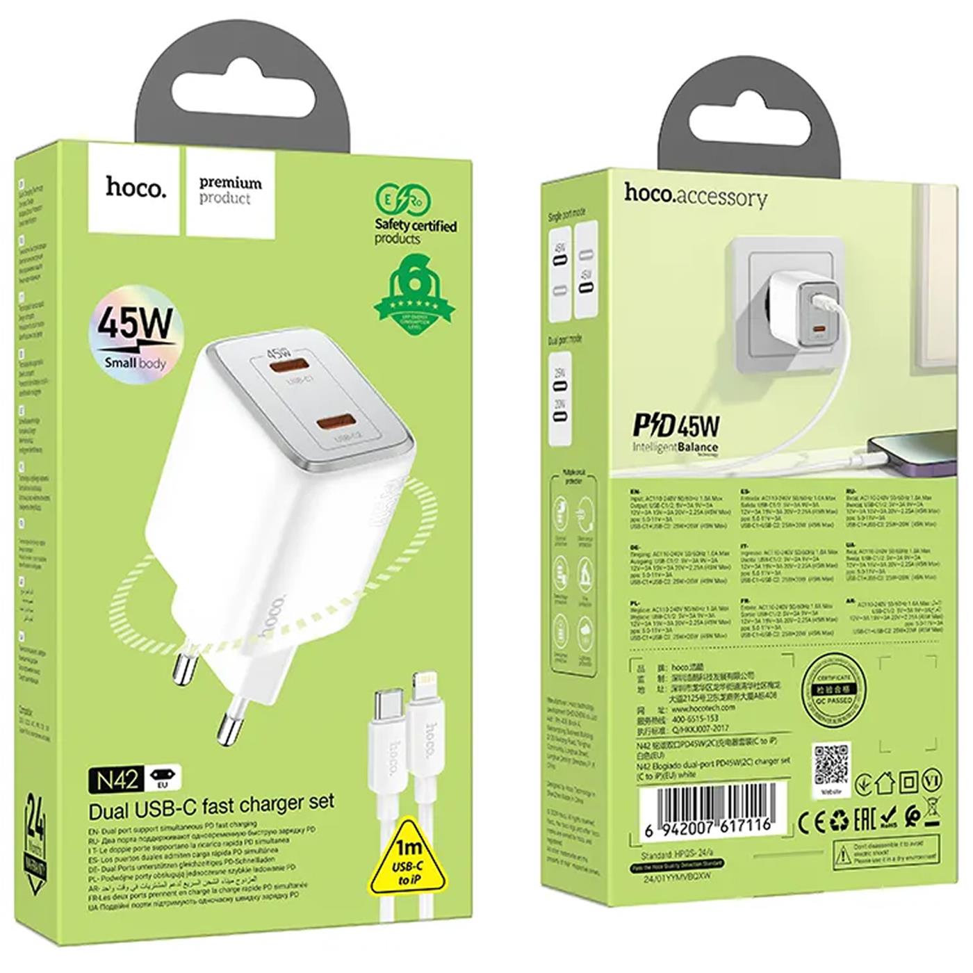 GaN Ladegerät 45W USB-C – Dual Port Schnelllader