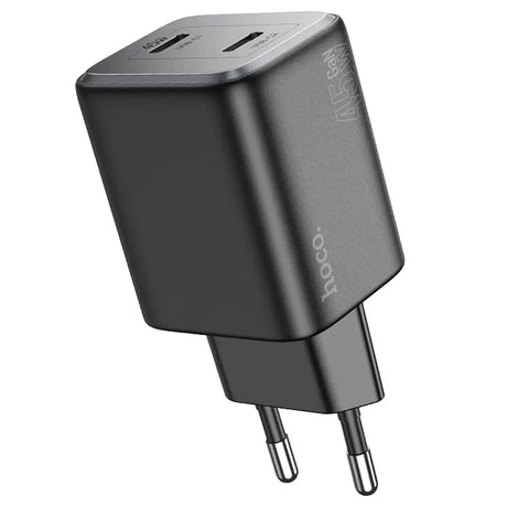 GaN USB-C Netz-Ladegerät Hoco N42 mit 2 USB-C Anschlüssen und Kabel-Option