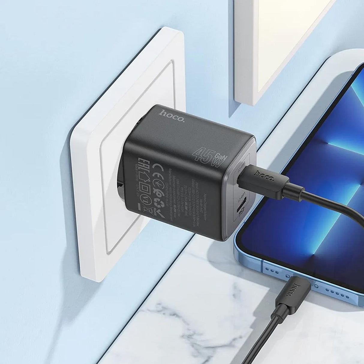 GaN Ladegerät 45W USB-C – Dual Port Schnelllader