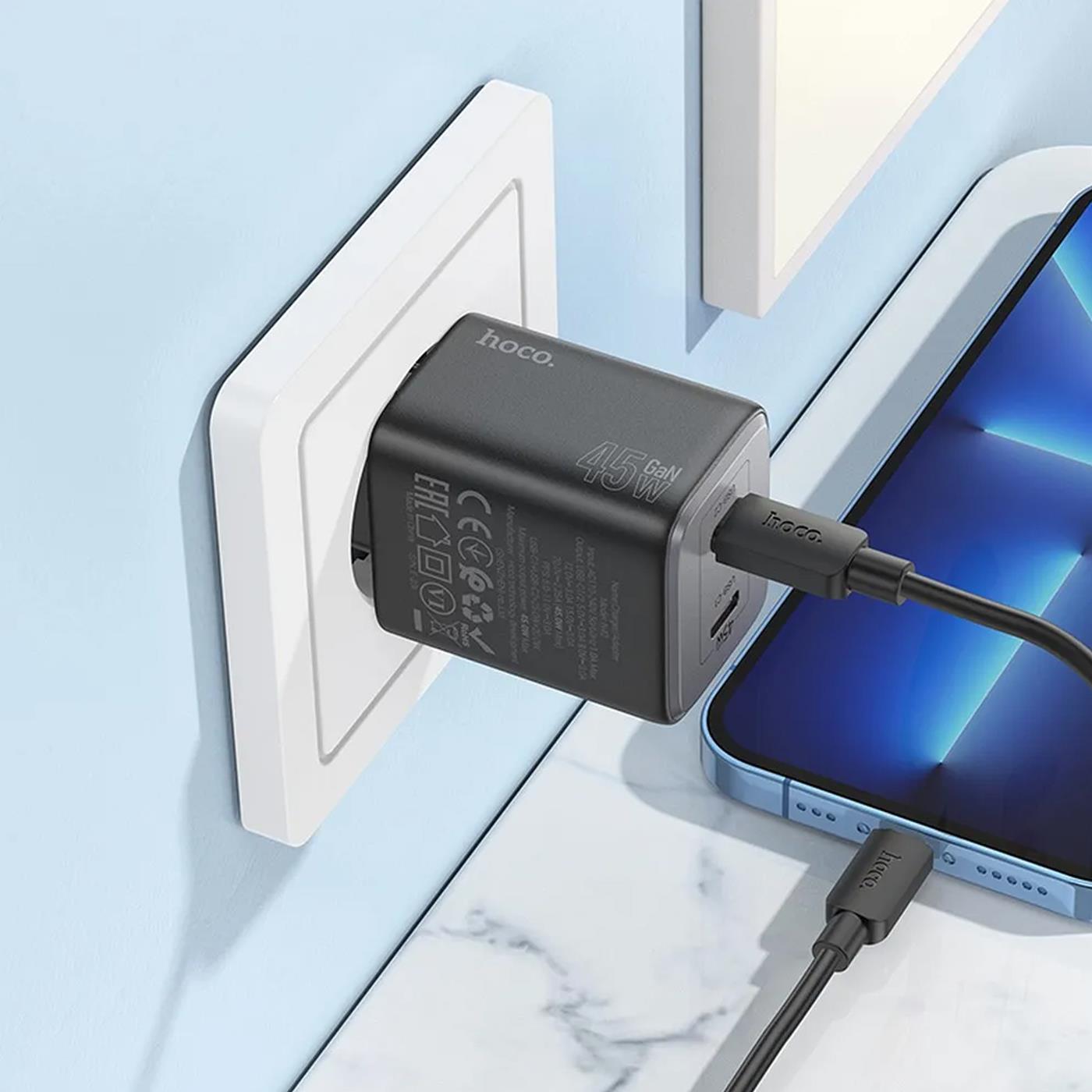 GaN Ladegerät 45W USB-C – Dual Port Schnelllader