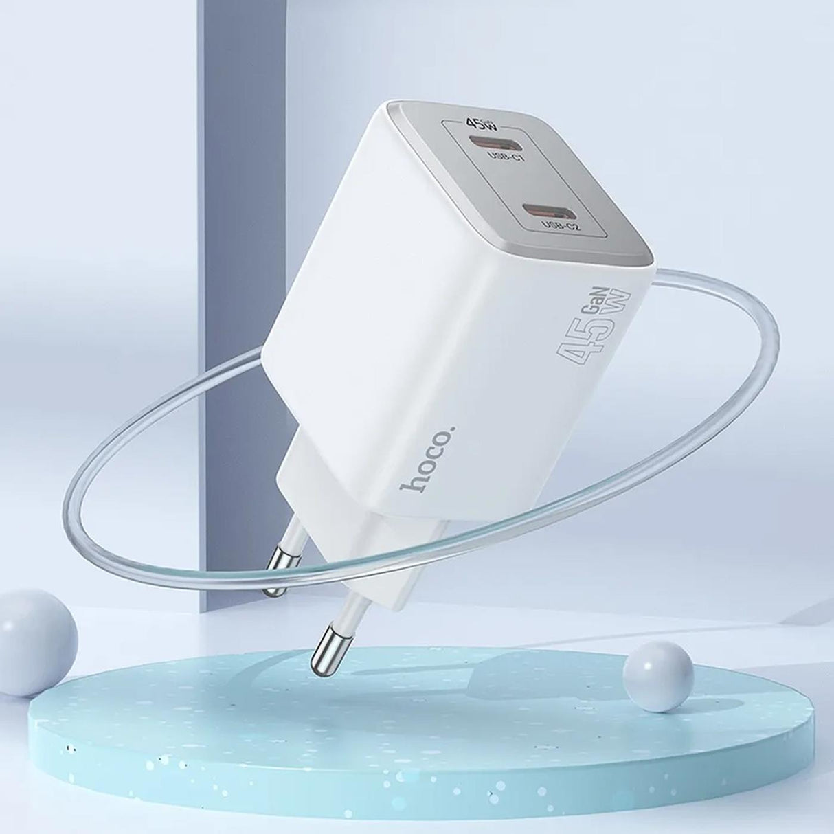 GaN Ladegerät 45W USB-C – Dual Port Schnelllader