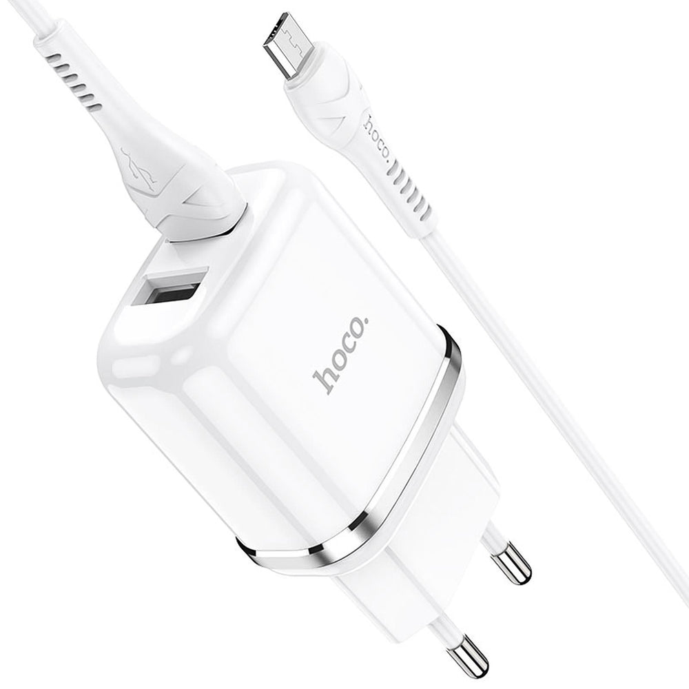 Netz-Ladegerät Hoco - N4 microUSB - Weiss