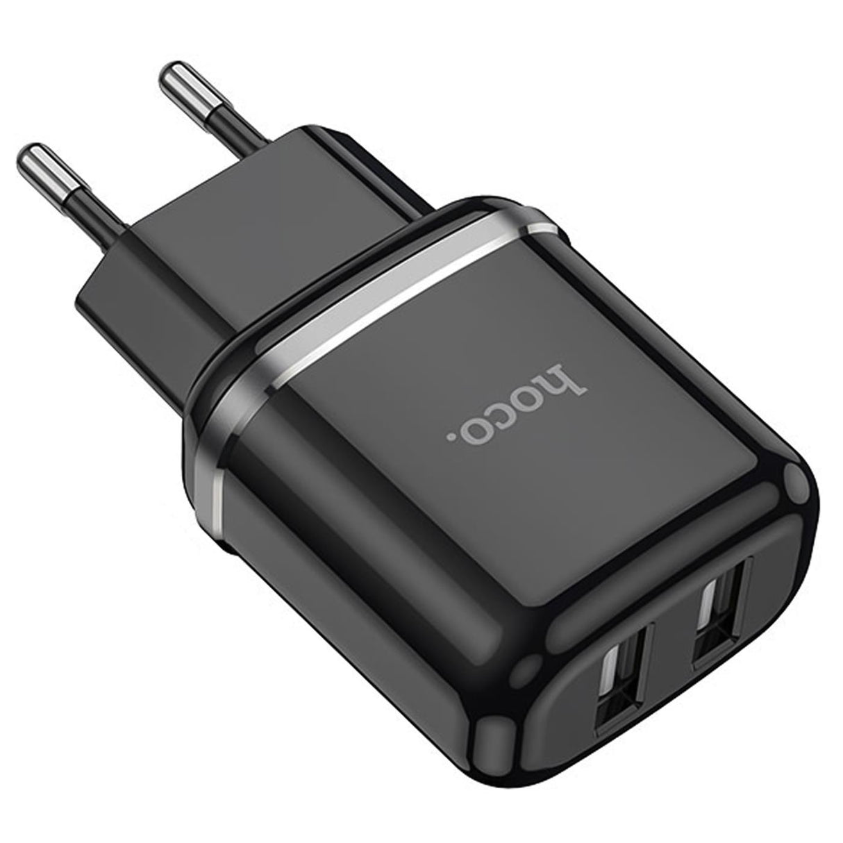 Netzladegerät Dual USB – Hoco N4 2.4A Schwarz