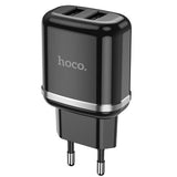 Netzladegerät Dual USB – Hoco N4 2.4A Schwarz