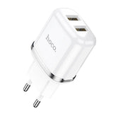 Hoco N4 Netz Ladegerät mit 2 USB Anschlüssen als Solo oder mit Lightning USB-C Micro-USB Kabel