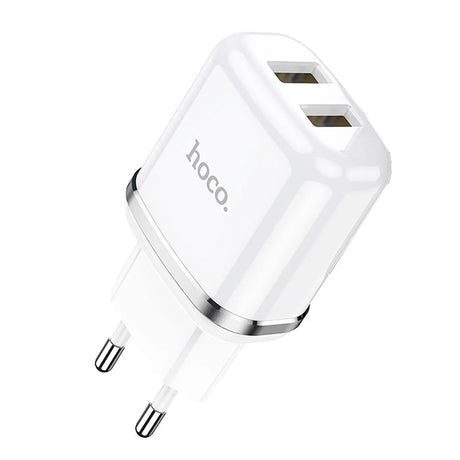 Hoco N4 Netz Ladegerät mit 2 USB Anschlüssen als Solo oder mit Lightning USB-C Micro-USB Kabel