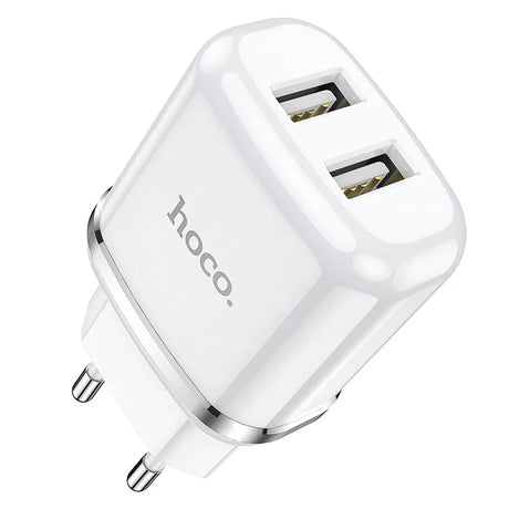 Hoco N4 Netz Ladegerät mit 2 USB Anschlüssen als Solo oder mit Lightning USB-C Micro-USB Kabel