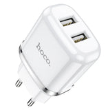 Hoco N4 Netz Ladegerät mit 2 USB Anschlüssen als Solo oder mit Lightning USB-C Micro-USB Kabel