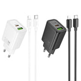 Hoco 20W GaN Ladegerät – USB-C & USB-A N61 Lightning Set