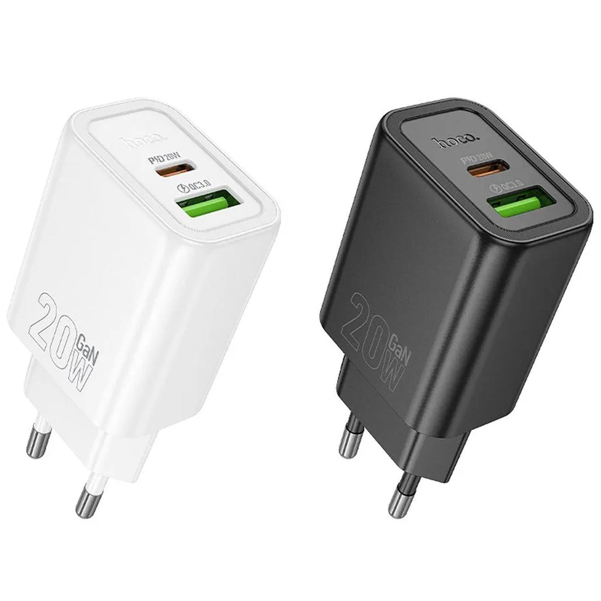Hoco 20W GaN Ladegerät – USB-C & USB-A N61 SOLO