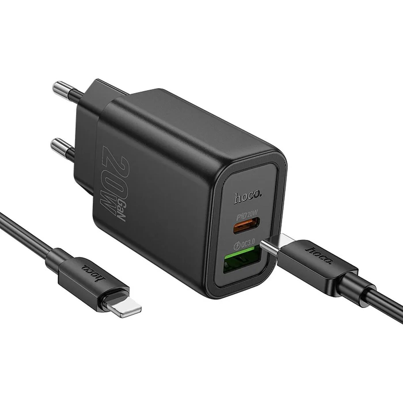 GaN Schnellladegerät 20W – USB-C PD & USB-A QC3.0 Dual Port