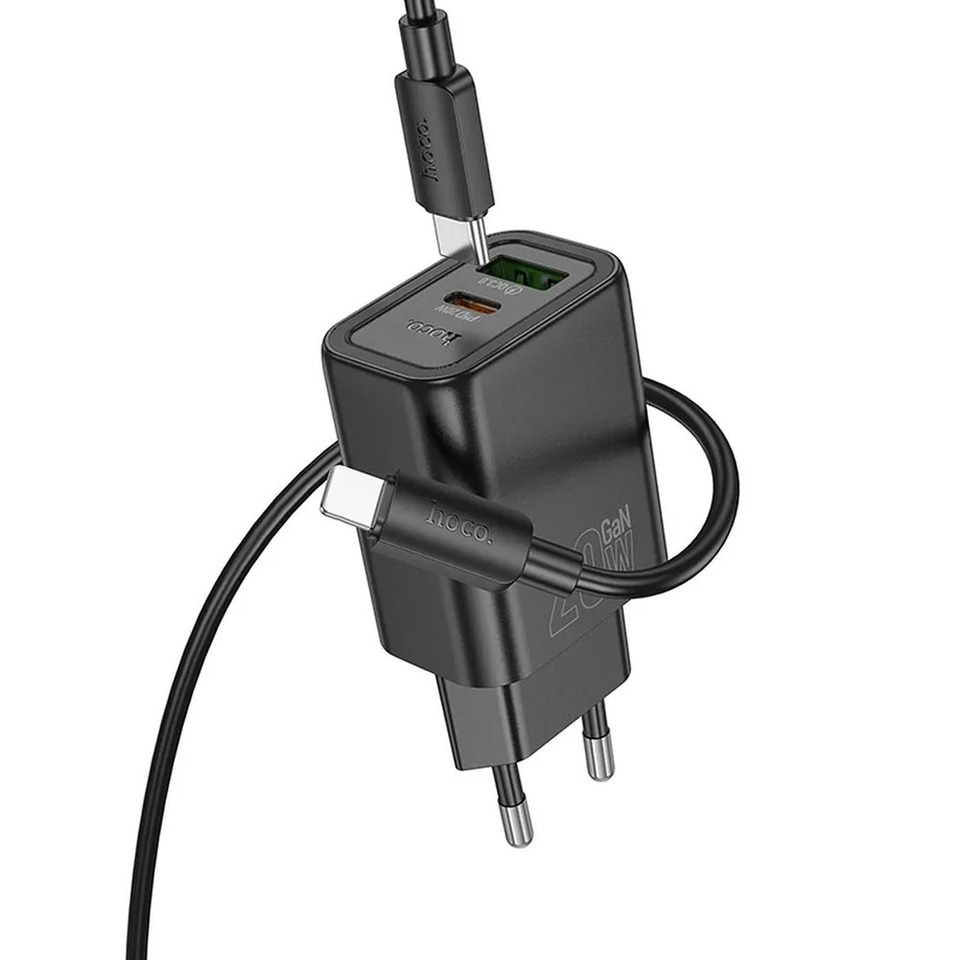 GaN Schnellladegerät 20W – USB-C PD & USB-A QC3.0 Dual Port