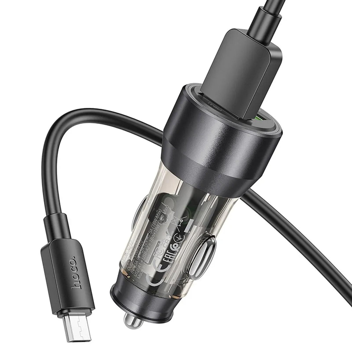 Hoco Kfz-Ladegerät - NZ12 microUSB - Schwarz