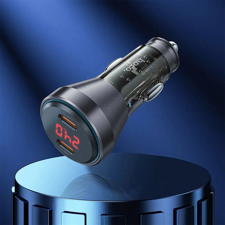 Hoco KFZ Ladegerät NZ12 mit microUSB, Lightning oder USB-C Kabel in Schwarz