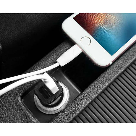 KFZ Ladegerät mit 2x USB 5V / 2,4A in Schwarz