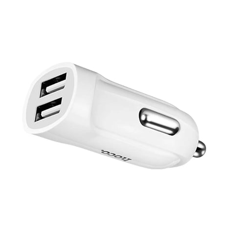 KFZ Ladegerät Hoco Z2A in Weiß mit 2x USB und 1m micro USB Kabel
